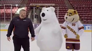 Polar bear can't stop fallin!