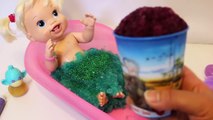 Baby Alive Eating Food Potty Training GELLI BAFF and SLIME Bathtime