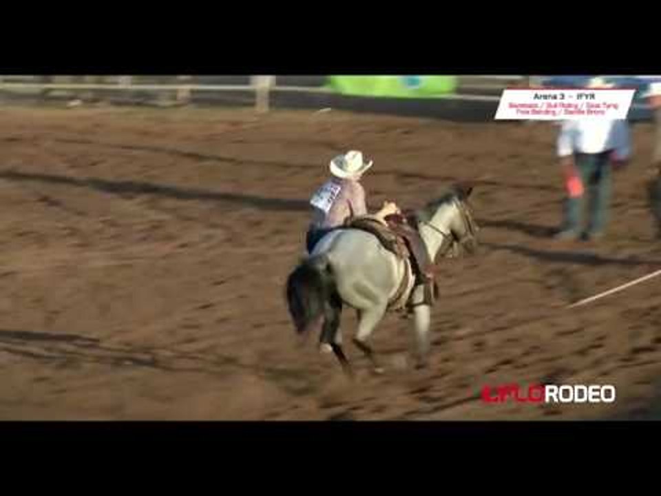 Sarah Griswald goat tying at International Finals Youth Rodeo 2017
