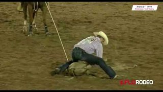 Tie Down Roping at International Finals Youth Rodeo 2017