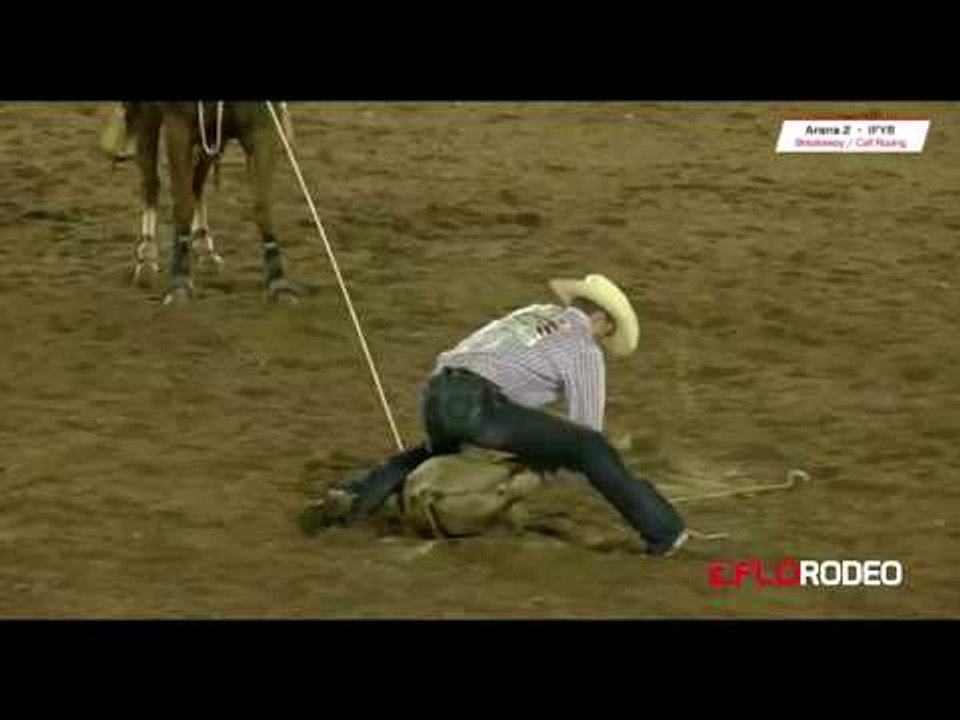 Tie Down Roping at International Finals Youth Rodeo 2017