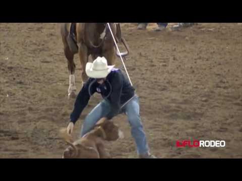 Ben Piazza 8.4 Calf Roping at Short Go IFYR 2017