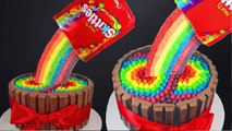 Skittles Rainbow Cake! How to make a Skittles Cake - Cupcake Addiction & Cupcakes & Cardio!