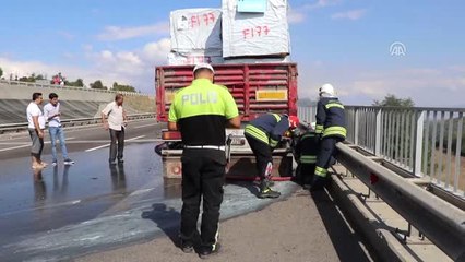 Kereste Yüklü Tırda Yangın