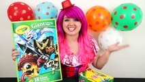 Coloring Skylanders Flashwing Gem Dragon GIANT Coloring Book Page Crayola Crayons | KiMMi THE CLOWN