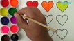 Aprende Los Colores Dibujando y Coloreando Los Corazones - Videos Para Niños / FunKeep