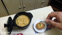 Mini Food 104: Bread Bowl Soup (mini food) (kids toys channel) (edible tiny food)