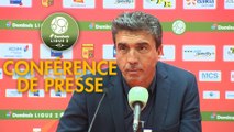 Conférence de presse Quevilly-Rouen Métropole - Stade de Reims (1-2) : Emmanuel DA COSTA (QRM) - David GUION (REIMS) - 2017/2018