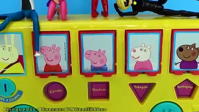 Miraculous Ladybug Ônibus de Atividades Peppa Pig Brinquedo Scooby Doo Pop-Ups Toys Surprise