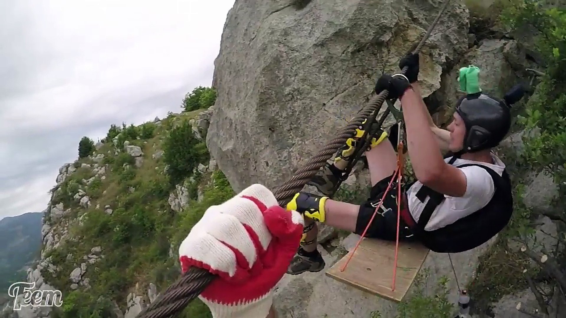 Friday Freakout Super Sketchy Zipline Base Jump Almost Loses Fingers Video Dailymotion