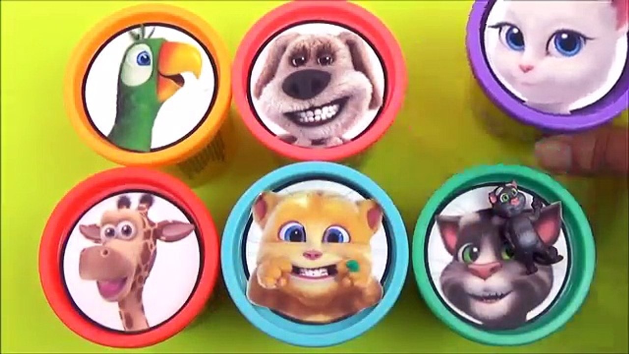 Talking Tom & Friends Play doh Clay Surprise Toys! Learn Colors, Count, Talking Cat, Kids Fun Video