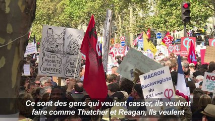 Paris: manifestation contre le "coup d'Etat social"