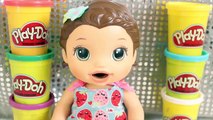 Baby Alive Fantasia Elsa Frozen Play Doh Massinha de Modelar Temp 1 Playtotoys Brasil