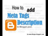 How to add Meta Tags in Blogger