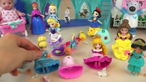 Disney Princess CHANGE Clothes toys, Frozen Elsa and baby Doll