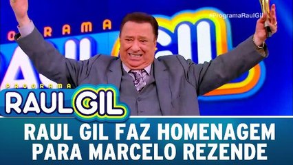 Raul Gil faz homenagem para Marcelo Rezende
