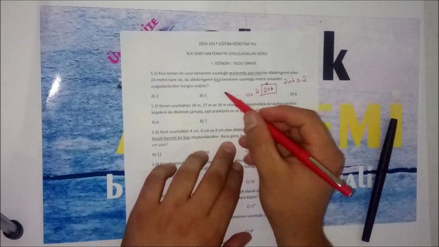 8.Sınıf MATEMATİK 1. Dönem 1. Yazılı Soruları ve Çözümü (%99 Çıkabilir )