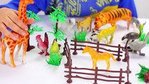 Kids toys videos - building farm with animals and birds - animal sounds