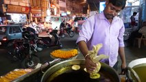 Indian Street Food - TASTY FRIED IMARTI Indian Sweets Jhangri | Urad Dal Jalebi