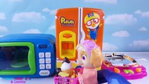 Pororo Refrigerator with Ice Maker Filled By Paw Patrol Baby Dolls Fun Pretend Play Video