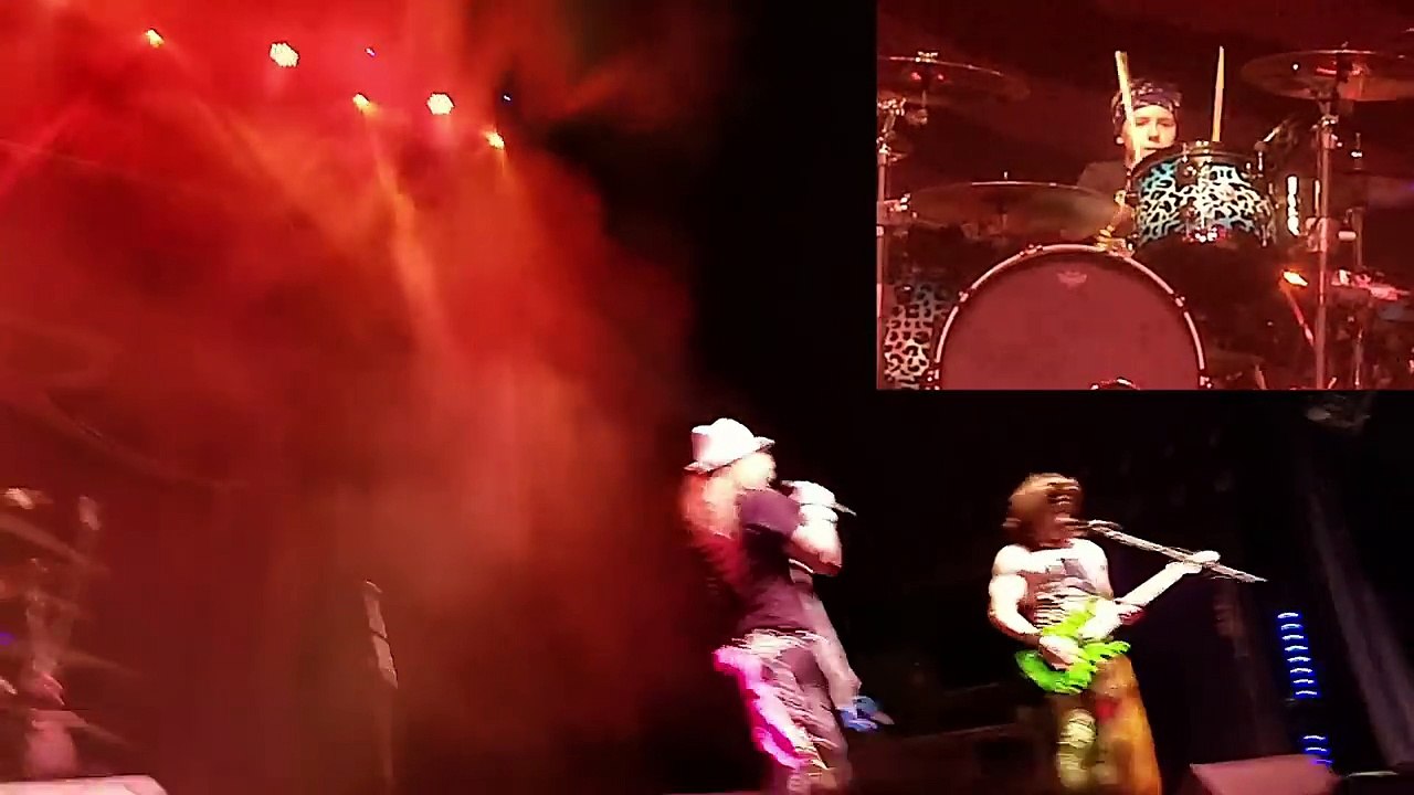 HOT FOR TEACHER, LIVE - Steel Panther & Avery Drummer Molek (10 year old drummer) (Drum Cover)