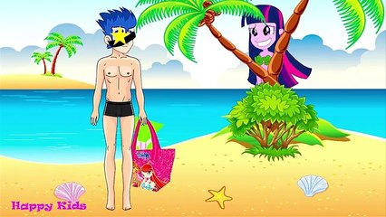 My Little Pony MLP Equestria Girls Transforms with Animation Love Story Awkward moment on the Beach