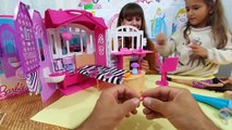 Barbie renkli portatif evi Elife güzel hediye  , eğlenceli çocuk videosu