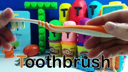 The Letter T with ABC Surprise Eggs - T is for Tiger Tomato Tarzan