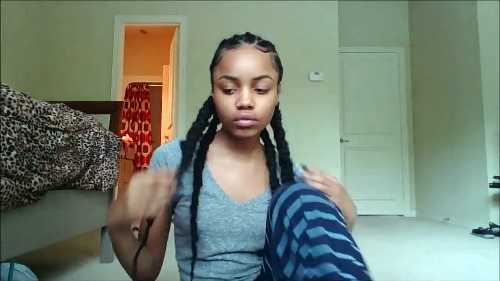 Diy Feed In Braids With Marley Hair Video Dailymotion