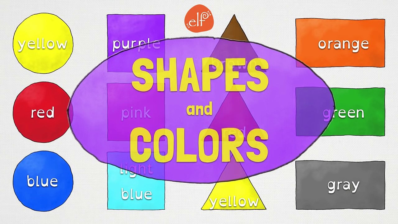 Shapes and Colors for Kindergarten and Preschool Children - ELF Kids Videos