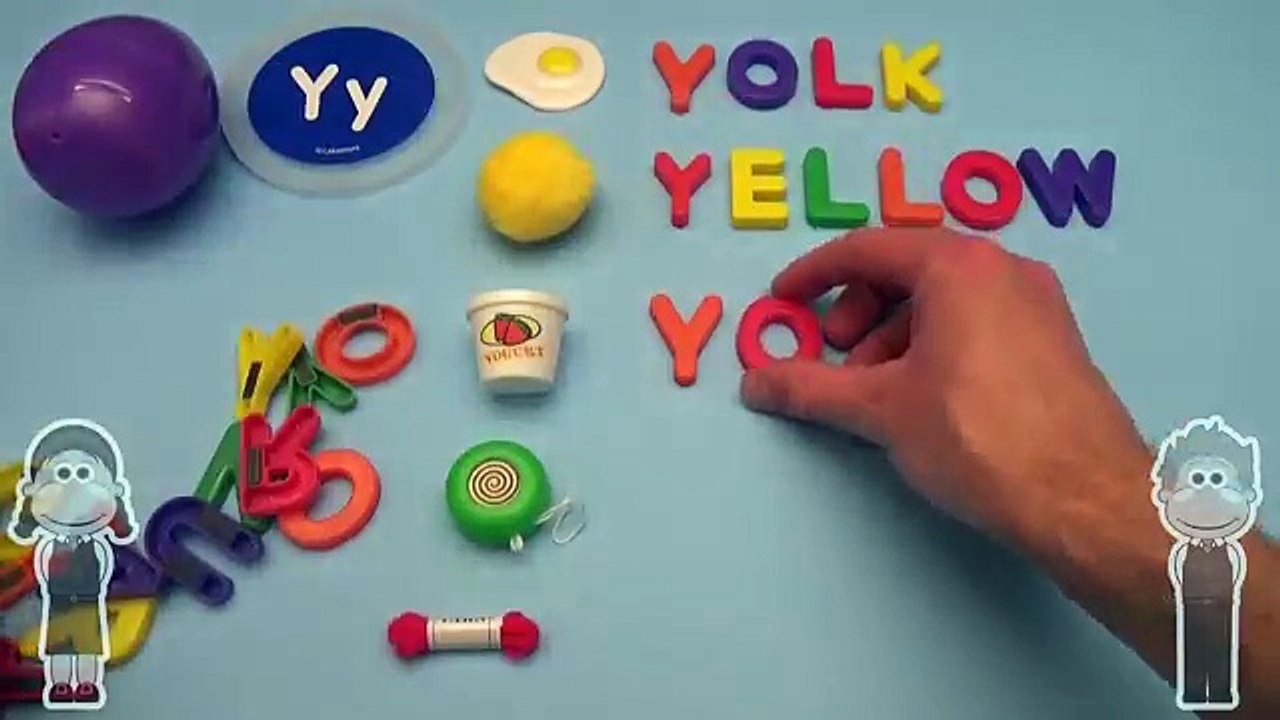 Disney Princess Kinder Surprise Egg Learn-A-Letter! Spelling Words that Start with the Letter Y!