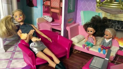 BARBIE finds Baby in the TOILET!!