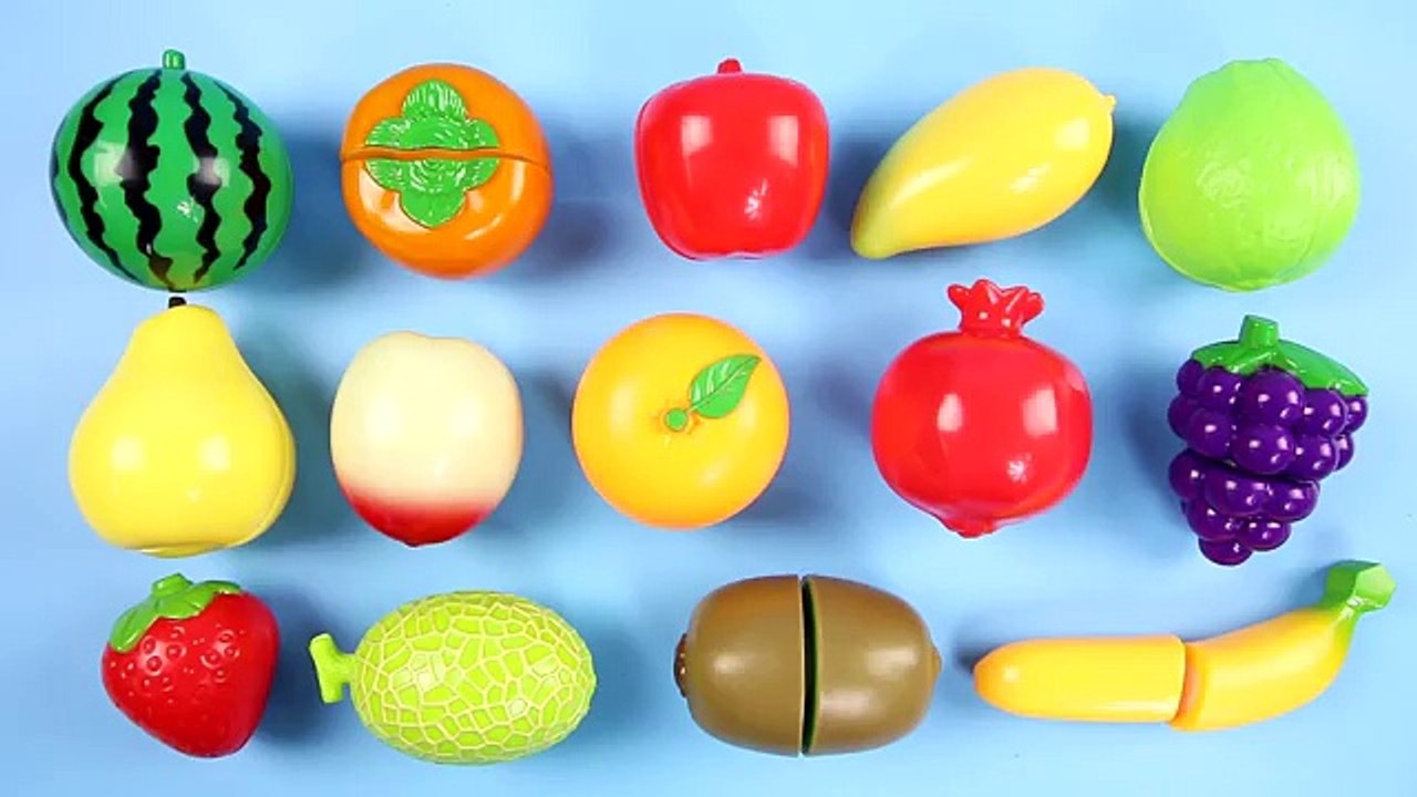 LEARN FRUIT NAMES with Velcro Cutting Toy Set – Educational for Kids & Toddlers