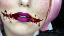 Creepy Doll With Stitched Mouth Halloween Makeup Tutorial
