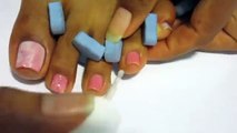 Decoración atrapa sueños uñas de los pies paso a paso/Dreamcatcher toe nail art