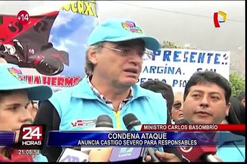 Ministro Basombrío condena emboscada a policías y anuncia castigo para responsables