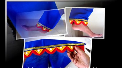 Shalwar Mohri _ Pauncha Design Stitching Easy Method   __ B@loch