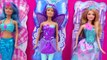 3 Barbie Easy Dress Up Dolls Mermaid Fairy Princess Fairytale Cookieswirlc Toy Video Unboxing