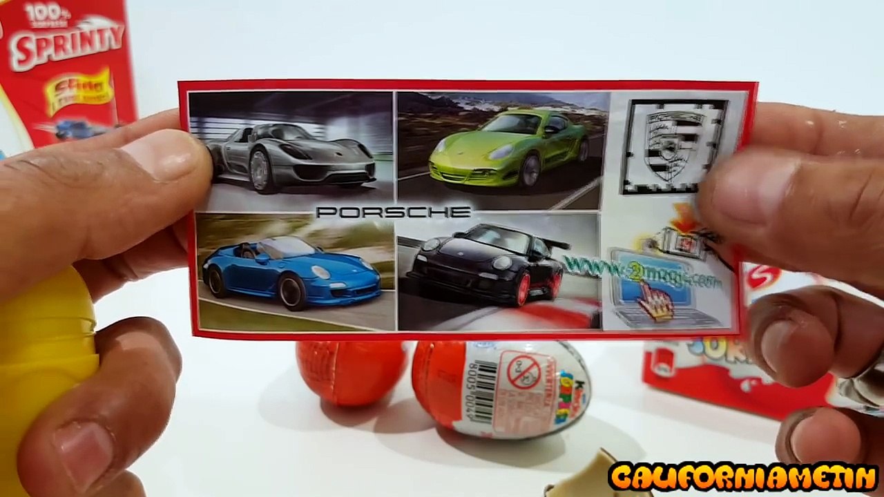 Kinder Surprise Eggs Sprinty Toys Kinder Sorpresa Ovetti Unboxing For Kids