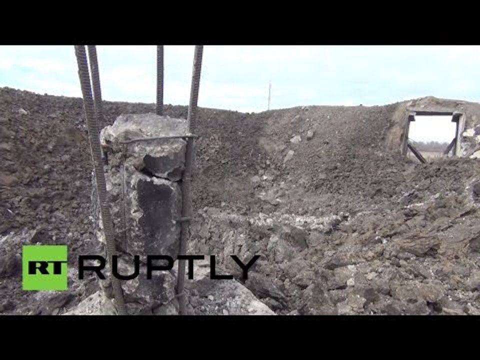 BLAST AFTERMATH: Huge crater at Donetsk TNT factory hit by ballistic missile