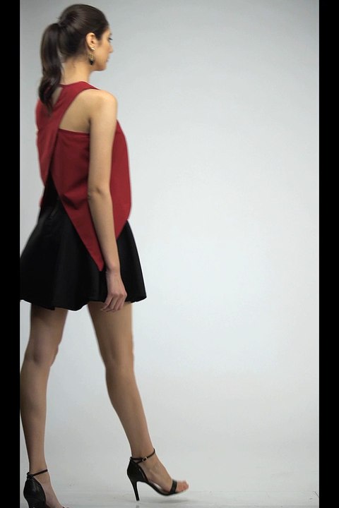 Maroon Crop Top (2)