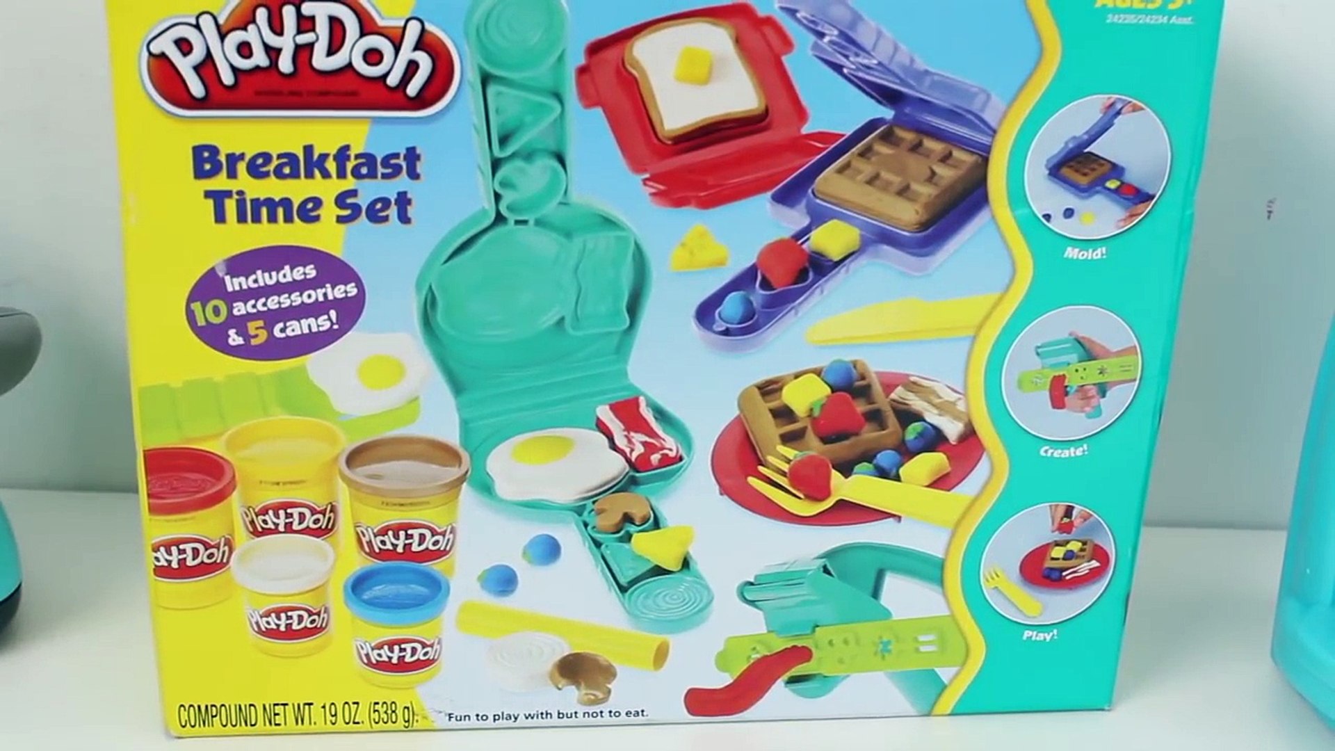 Play Doh Breakfast Time Set How To Make Breakfast w Play Dough Desayuno Toy Food Videos