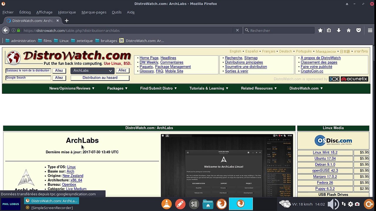 Petit présentation de la ArchLabs-2017