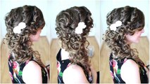 Side Swept Cascading Curls / Prom Homecoming Hair | Braidsandstyles12