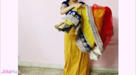 How To Wear Lehanga Saree:Drape Lehngha Saree Style/Lehenga Sari