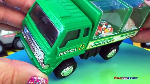 ADVENTURE WHEELS TRUCK CAMION WITH MIGHTY MACHINES FIRE TRUCK RECYCLING TRUCK & BALE LOADER