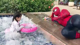 Superhero Family Holidays at the Swimming Pool