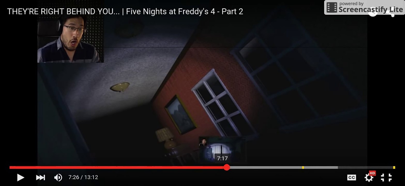 I Found Foxy In The Right Hallway In Markipliers Video FNaF 4
