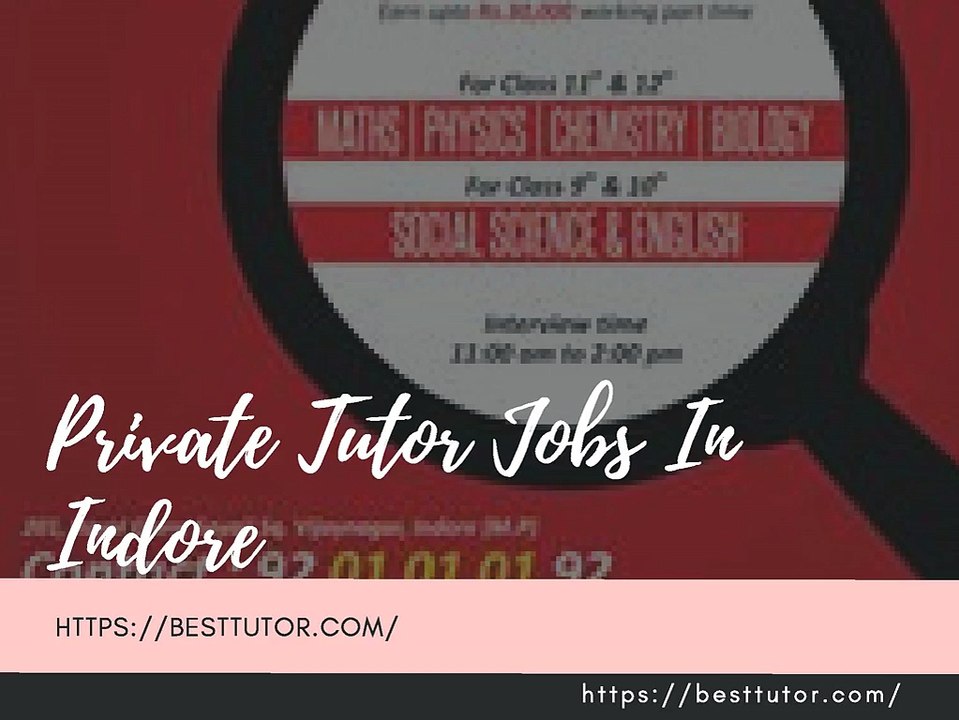 Private Tutor Jobs In Indore