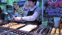 Hong Kong Street Food from Japan. Takoyaki Octopus Snack Cooked in Mong Kok